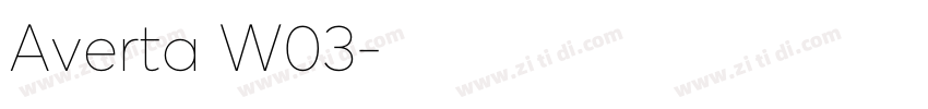 Averta W03字体转换